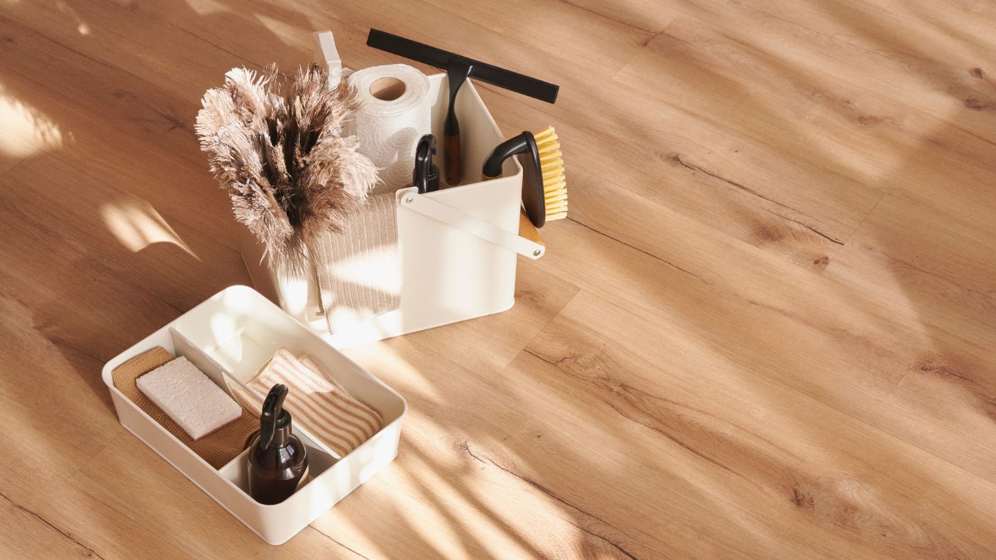 Professional cleaning supplies and tools for basic cleaning service